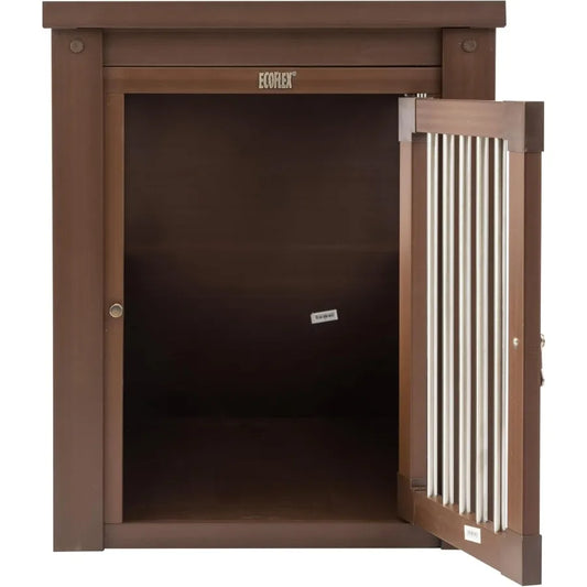 End Table Furniture Style Pet Crate in Medium Size with Stainless Steel Tubing and Latch