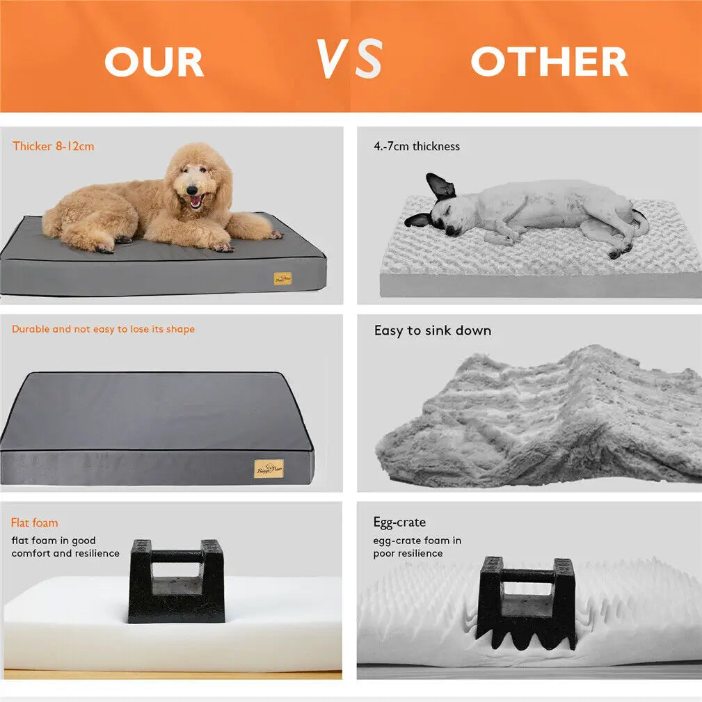M L XL 2XL Jumbo Pet Orthopedic Bed Washable Cover Waterproof