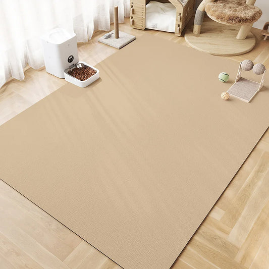 Simple Solid-Color Pet Bowl Mat, Strong Water Absorption, Anti-Slip, Cat And Dog Scratch-Resistant