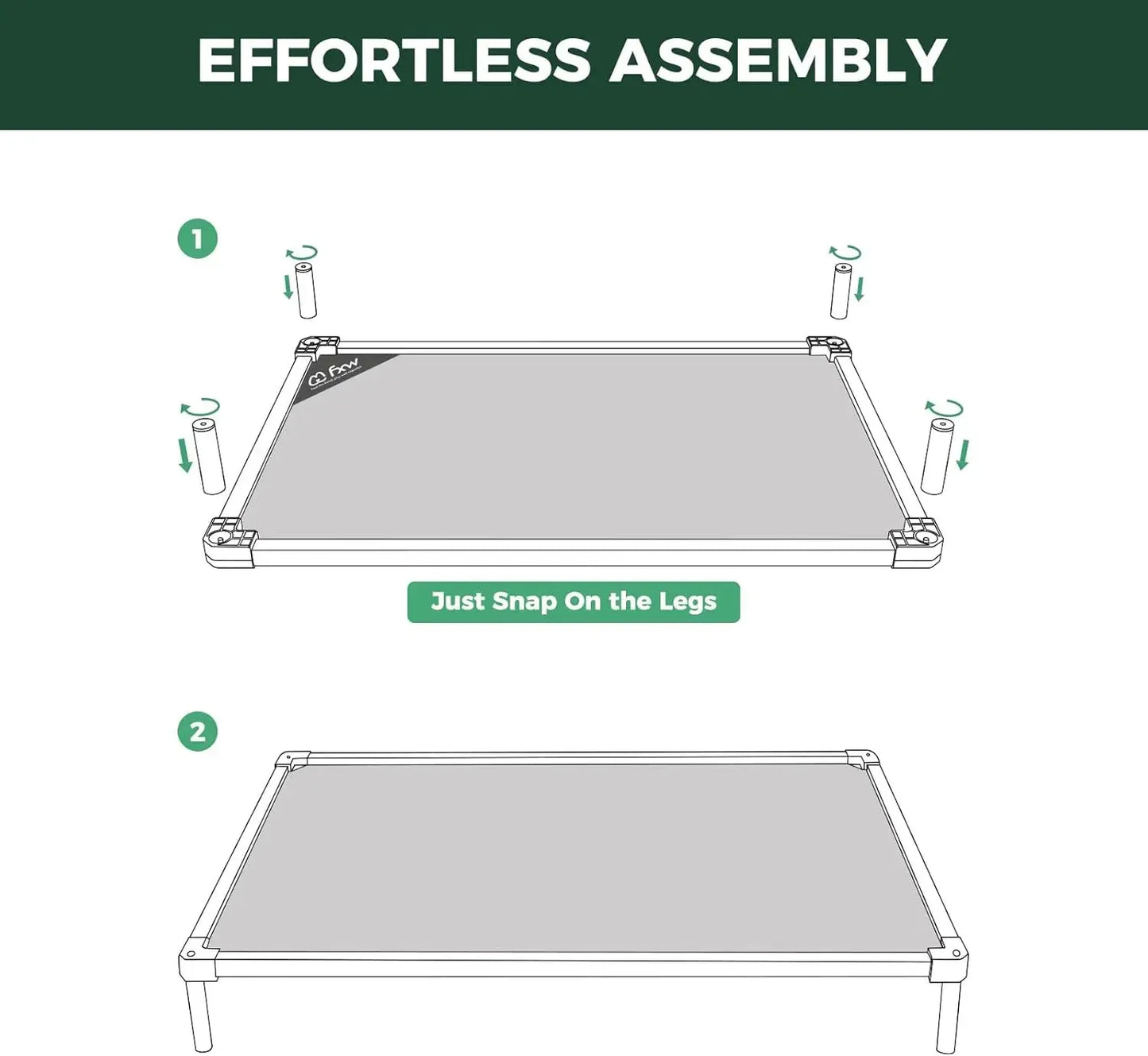 Cooling Chew Proof Elevated Bed, Washable for Outdoor/Camping/Indoor Use, Waterproof