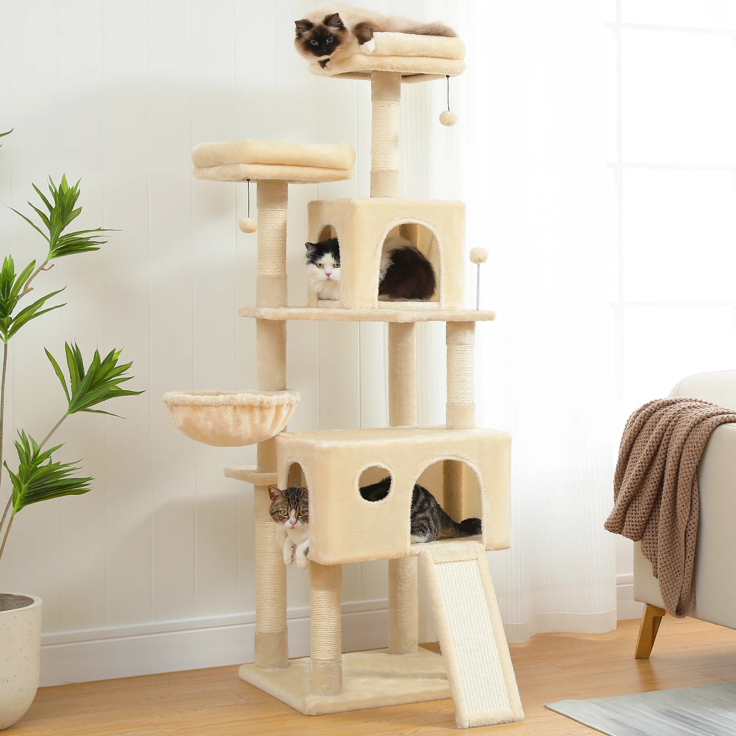 Multi-Level Cat Tree Tower Climbing  Scratching Post for Indoor use