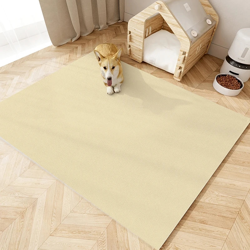 Simple Solid-Color Pet Bowl Mat, Strong Water Absorption, Anti-Slip, Cat And Dog Scratch-Resistant