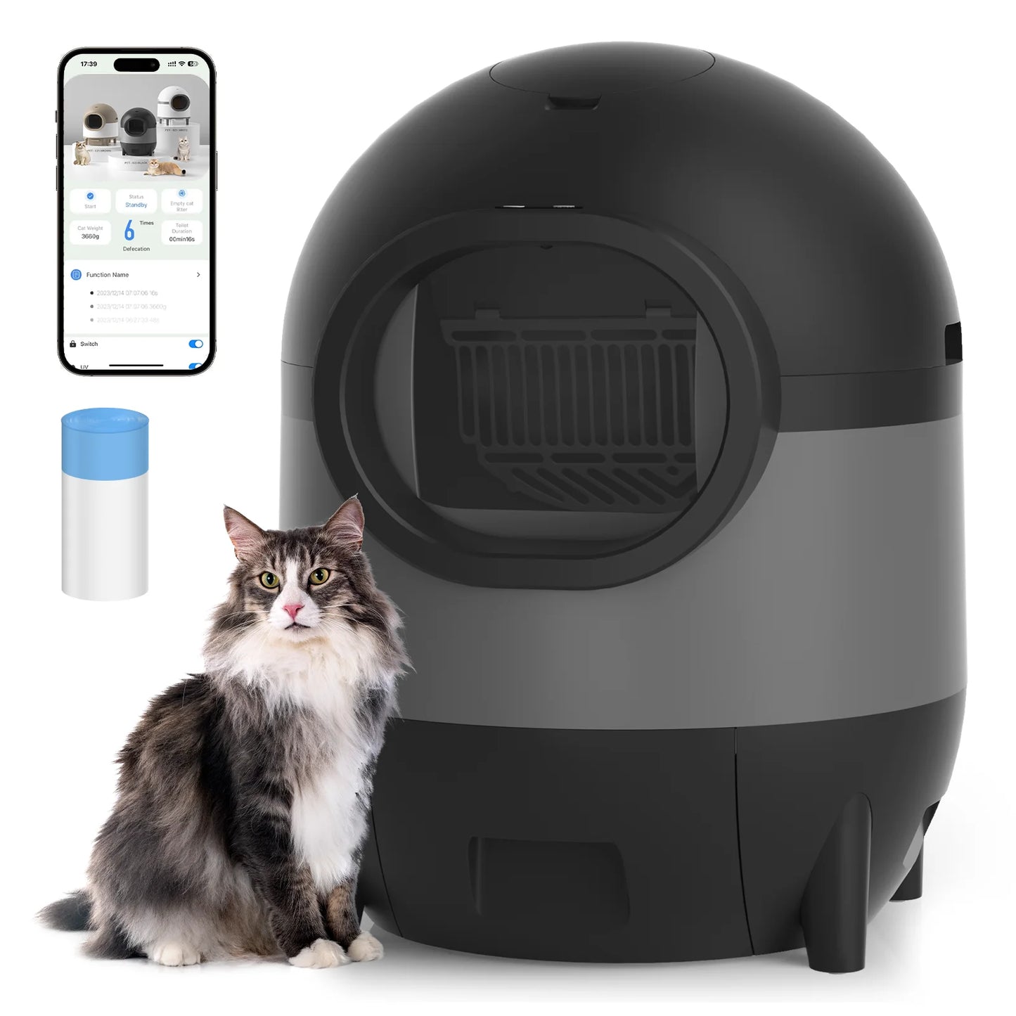 Self-Cleaning Automatic Cat Litter Box Odor-Free