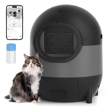Self-Cleaning Automatic Cat Litter Box Odor-Free