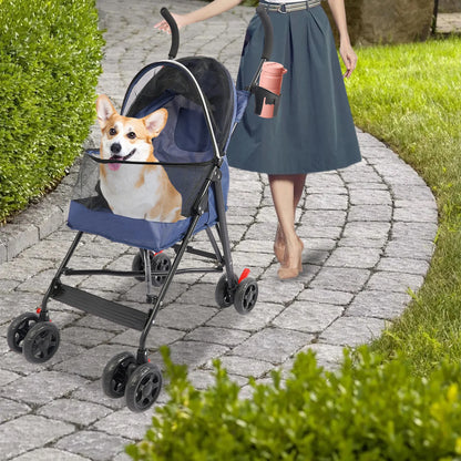 Lightweight Foldable Pet Stroller for Small Medium Dogs cats