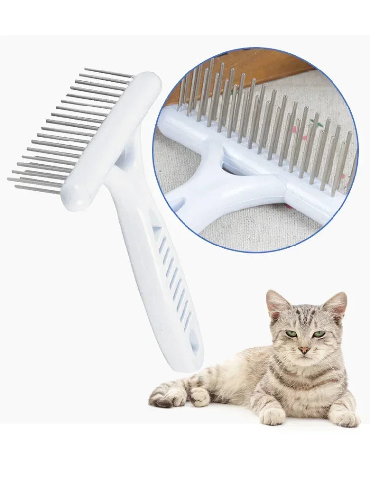 White Rake Comb for Dogs and Cats  Short Long Hair Fur Shedding