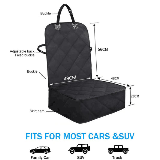 Car Front Seat Cover Waterproof Non-Slip Cat Dog Folding for Cars Trucks SUV