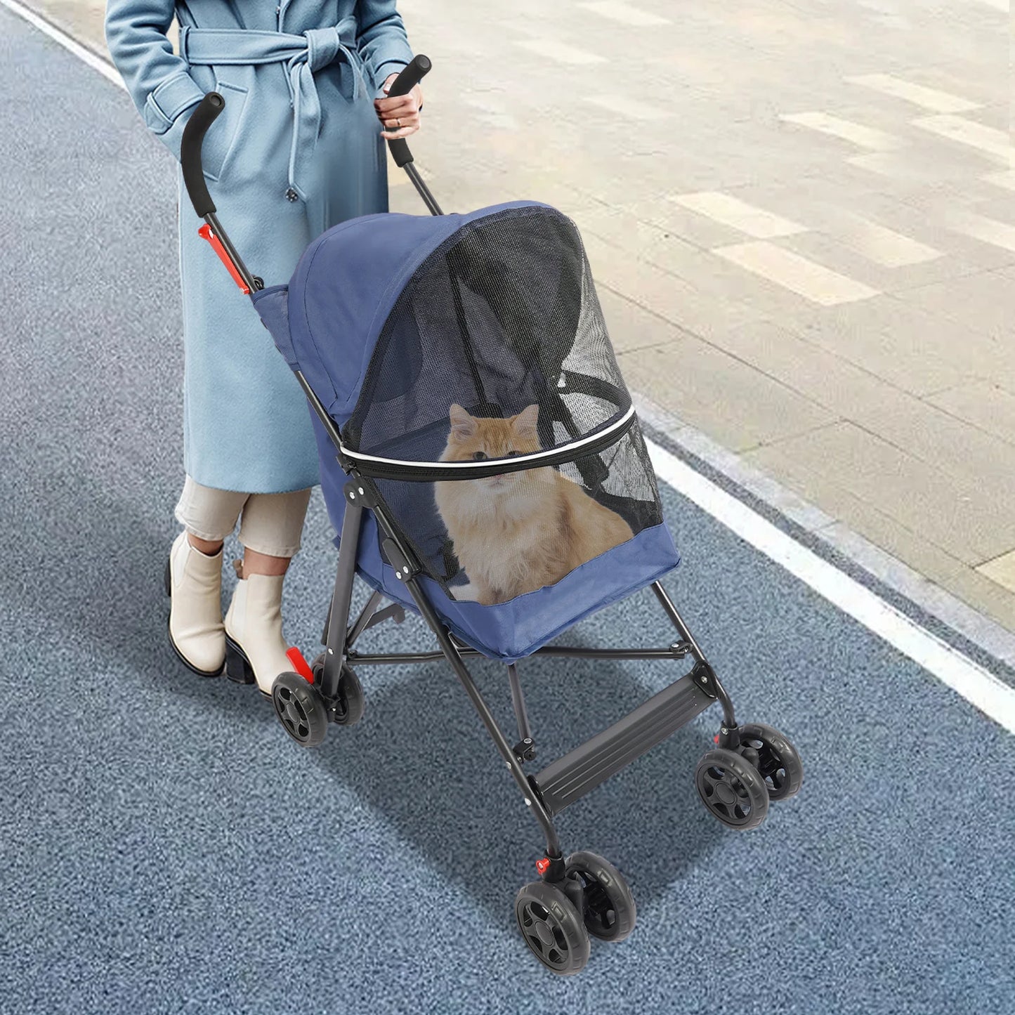 Lightweight Foldable Pet Stroller for Small Medium Dogs cats