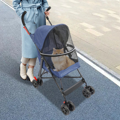 Lightweight Foldable Pet Stroller for Small Medium Dogs cats