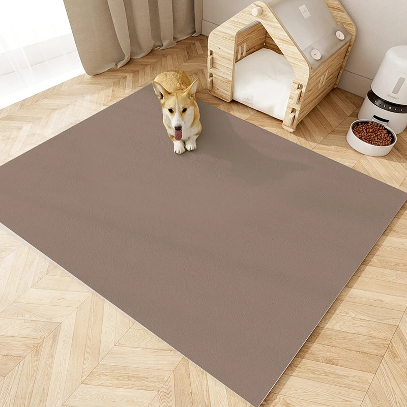 Simple Solid-Color Pet Bowl Mat, Strong Water Absorption, Anti-Slip, Cat And Dog Scratch-Resistant