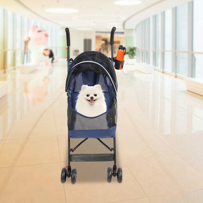 Lightweight Foldable Pet Stroller for Small Medium Dogs cats