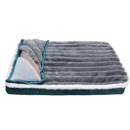 Winter Dogs Sleeping Bed Fleece Blanket Detachable. Various colors