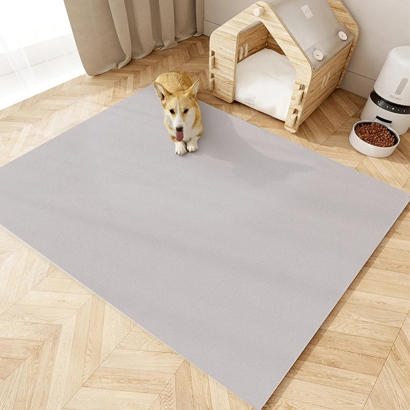 Simple Solid-Color Pet Bowl Mat, Strong Water Absorption, Anti-Slip, Cat And Dog Scratch-Resistant