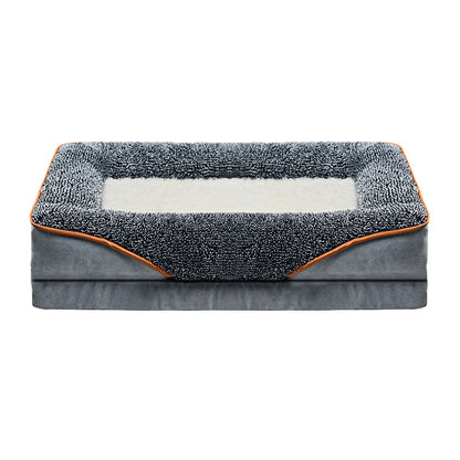 An oversized dog bed removable washable cover with raised edges,