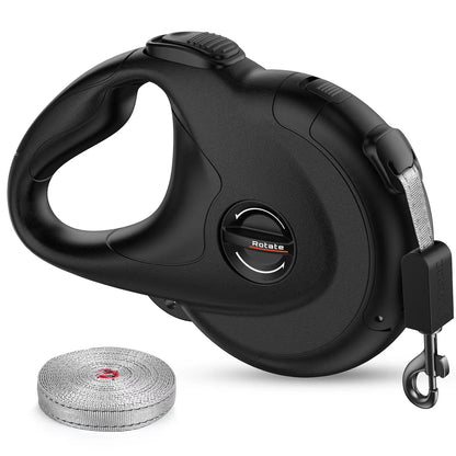automatic retractable dog leash reinforced nylon fabric reflective dog leash