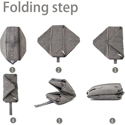 Portable Foldable Travel Litter Box for Cats 15.75 x 11.8 x 5.9 Inches with Zipped Lid