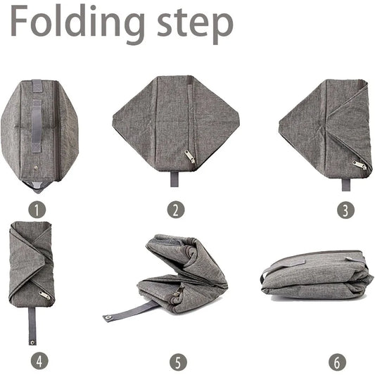 Portable Foldable Travel Litter Box for Cats 15.75 x 11.8 x 5.9 Inches with Zipped Lid