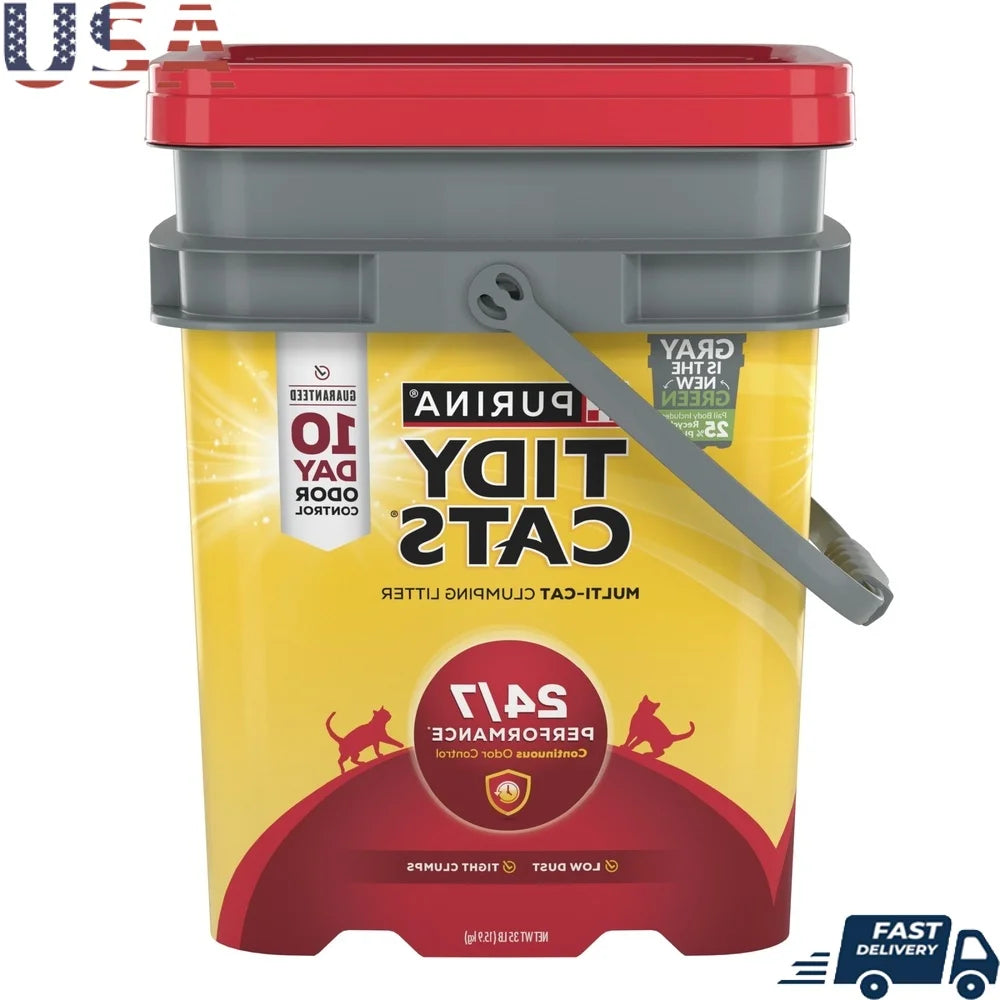 Clumping Cat Litter Low Dust Deodorizing 35 lb Pail