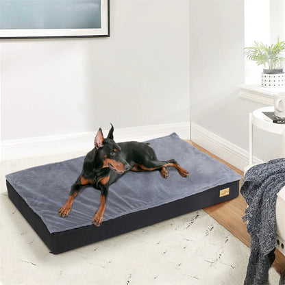 Large Orthopaedic Dog Bed Waterproof Cushion Pet Mattress Removable Washable Cover Indoor Outdoor