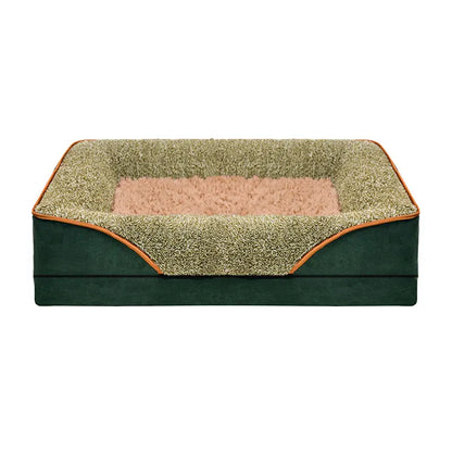 An oversized dog bed removable washable cover with raised edges,