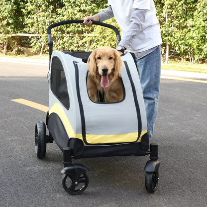 Portable  Stroller 4 Wheels for Large Dogs and cats Foldable