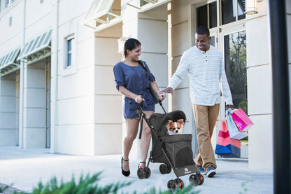 Stroller 4 Wheels Rotate with Brakes Storage for Dogs Cats various colors