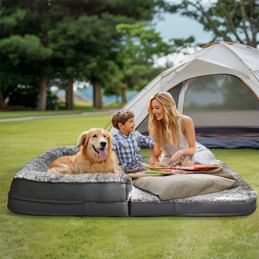 Foldable Human Large Dog Bed Washable Waterproof