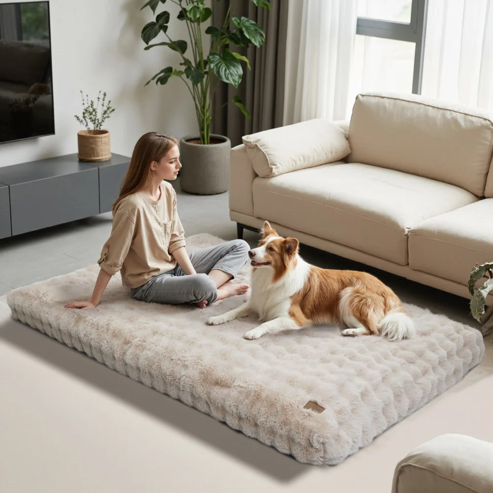 Ultra Plush Dog and Cat Bed Soft Cushion Washable Mat