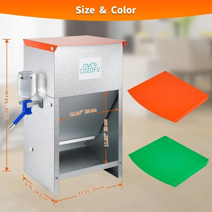 Automatic Gravity Feeder with Water Bowl