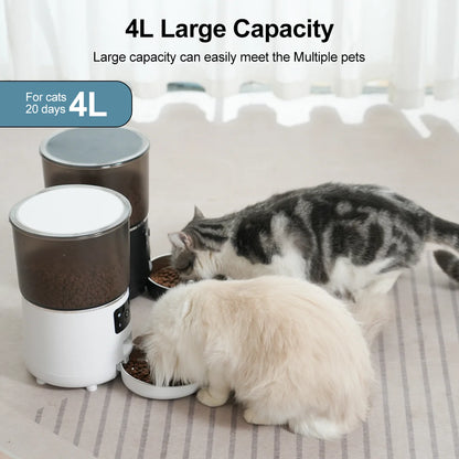 Automatic 4L/140.8OZ Cat Feeder with Camera,