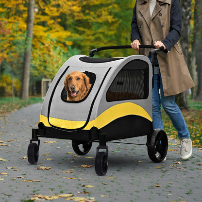 Portable  Stroller 4 Wheels for Large Dogs and cats Foldable