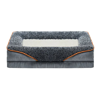 An oversized dog bed removable washable cover with raised edges,