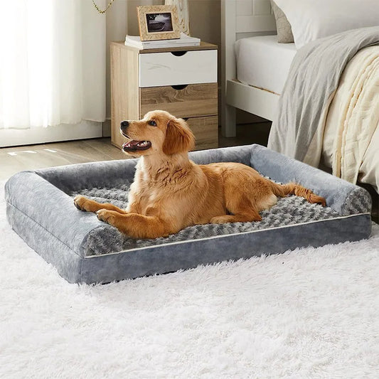 Bed Soft Orthopedic Foam Removable Washable Cover For Extra Large Medium Small Dogs. various colors and sizes