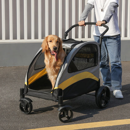 Portable  Stroller 4 Wheels for Large Dogs and cats Foldable