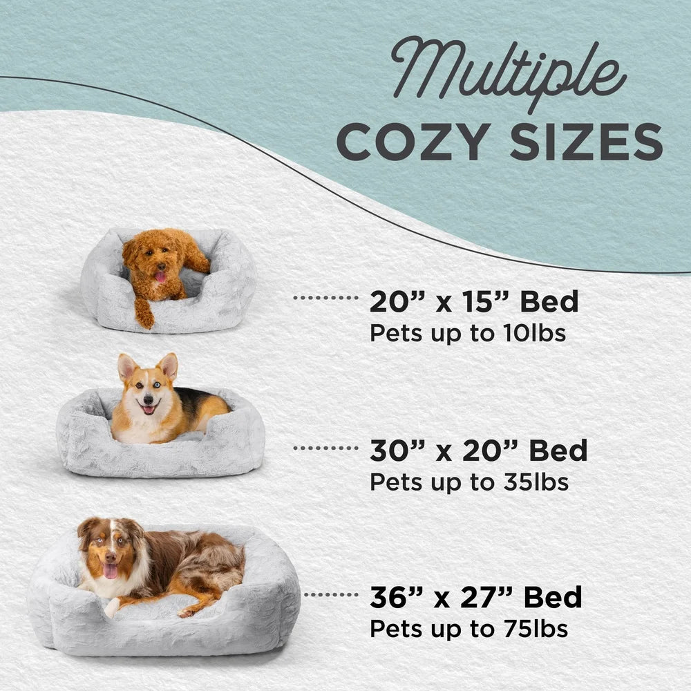 Dog and cat  Bed Medium 30x20 Orthopedic Support Easy Entry Removable Cover Water Resistant Low Profile Bolsters