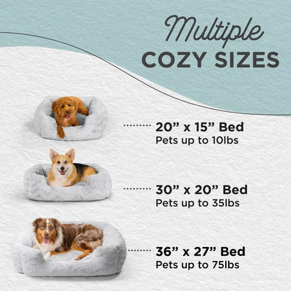 Dog and cat  Bed Medium 30x20 Orthopedic Support Easy Entry Removable Cover Water Resistant Low Profile Bolsters