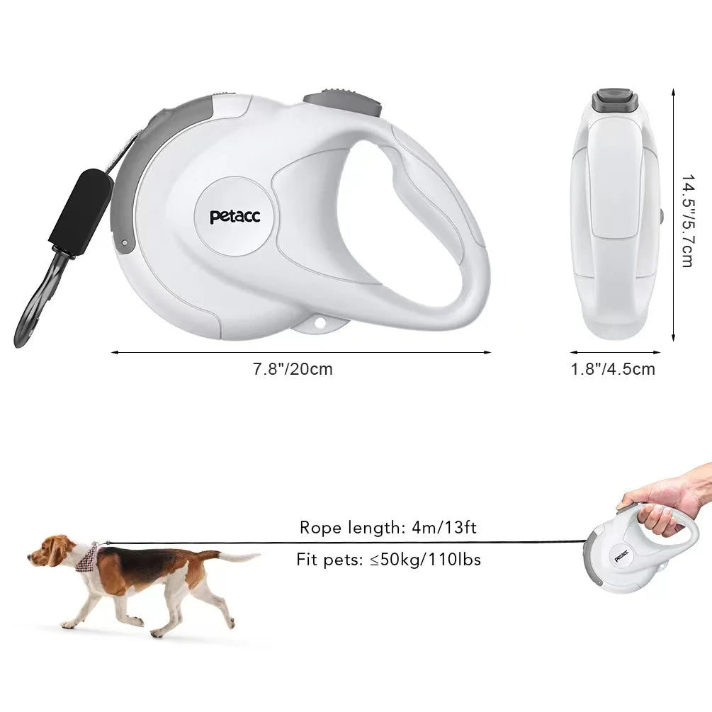 automatic retractable dog leash reinforced nylon fabric reflective dog leash