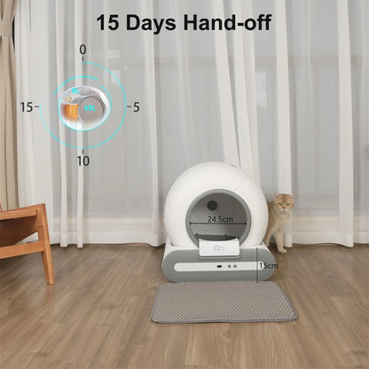 Automatic Cat Litter Box Self Cleaning with App Control