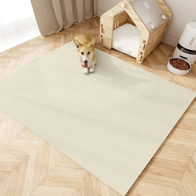 Simple Solid-Color Pet Bowl Mat, Strong Water Absorption, Anti-Slip, Cat And Dog Scratch-Resistant