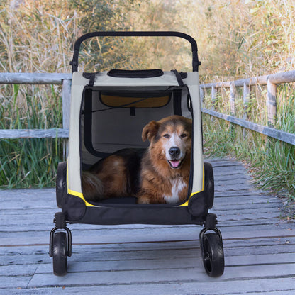Portable  Stroller 4 Wheels for Large Dogs and cats Foldable