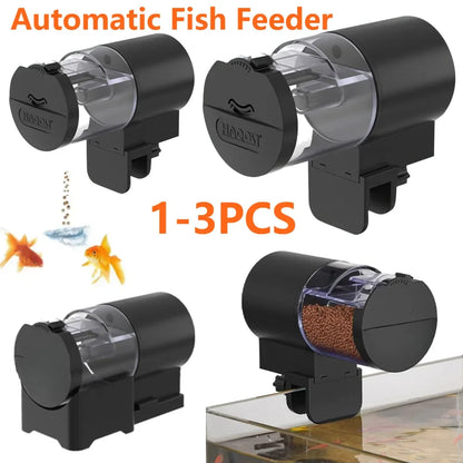 1-3PCS Automatic  Aquarium Fish Food Dispenser 100ML