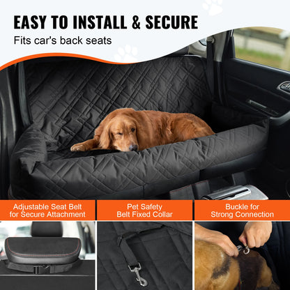 Dog Car Seat Waterproof Booster Clip-On Safety Leash for Medium  Large Dog