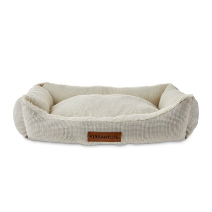 Plush Pet Bed Medium Dogs Cats Bolstered Support Easy Access Machine Washable