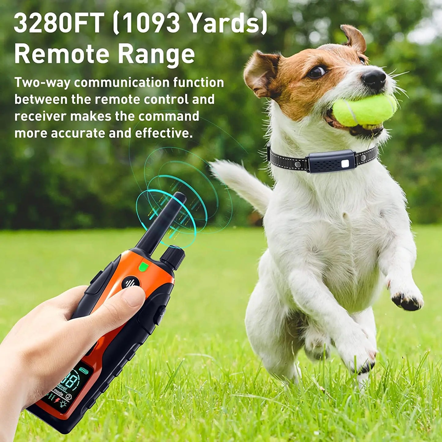 Dog Training Collar - Remote Control, 3300ft Range, USB Rechargeable, Multi-Mode (Beep, Vibration, Shock)