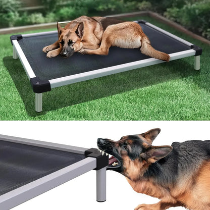 Cooling Chew Proof Elevated Bed, Washable for Outdoor/Camping/Indoor Use, Waterproof