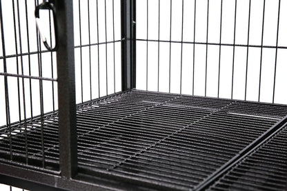 Pet 31" Stackable Dog Crate, Heavy Duty with Lockable Wheels,