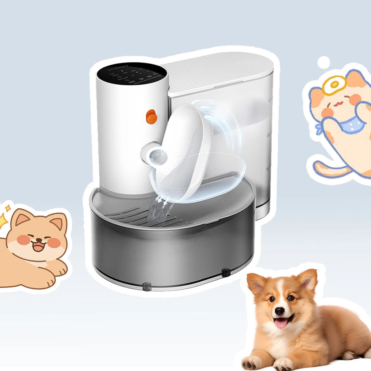 Smart Pet Water Dispenser Wireless  Rechargeable
