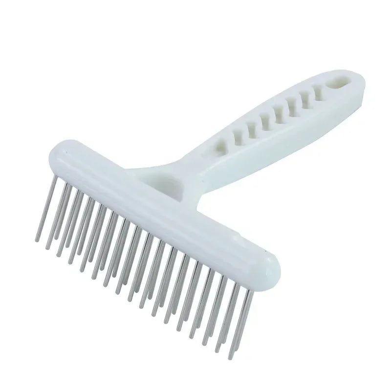 White Rake Comb for Dogs and Cats  Short Long Hair Fur Shedding