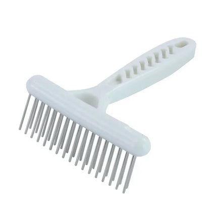 White Rake Comb for Dogs and Cats  Short Long Hair Fur Shedding