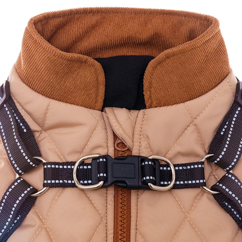 Windproof Dog Coat With Harness  Small Dogs Jacket Chihuahua French Bulldog Various colors